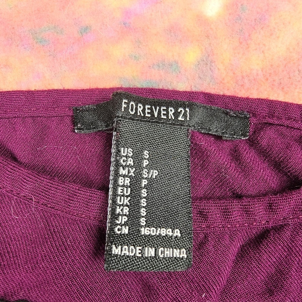 Forever 21 Purple Embellished Tank Top Sleeveless Casual Blouse - Picture 4 of 4